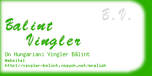 balint vingler business card